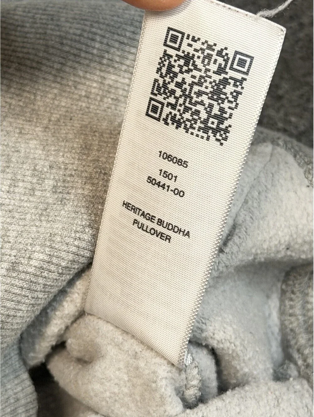 True Religion Men's L Pullover Hoodie Gray Large Heritage Buddha Graphic